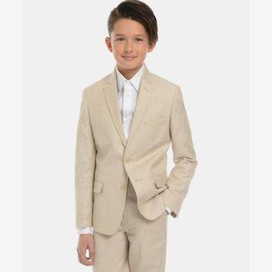 Calvin Klein Big Boys Slim-Fit Textured Suit Jacket Lt Beige - Size: 20